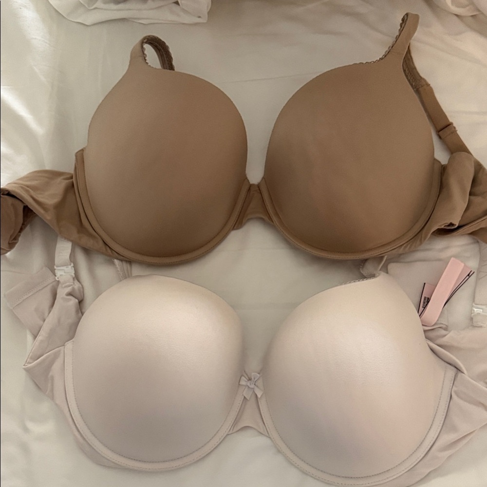 Victoria's Secret Tan and Cream Bras